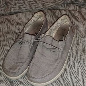 Hey Dude Kids Light Gray Slip-On Loafers